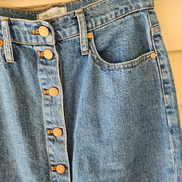 Madewell denim midi skirt