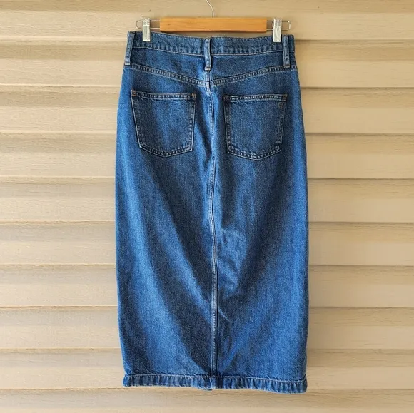 Madewell denim midi skirt