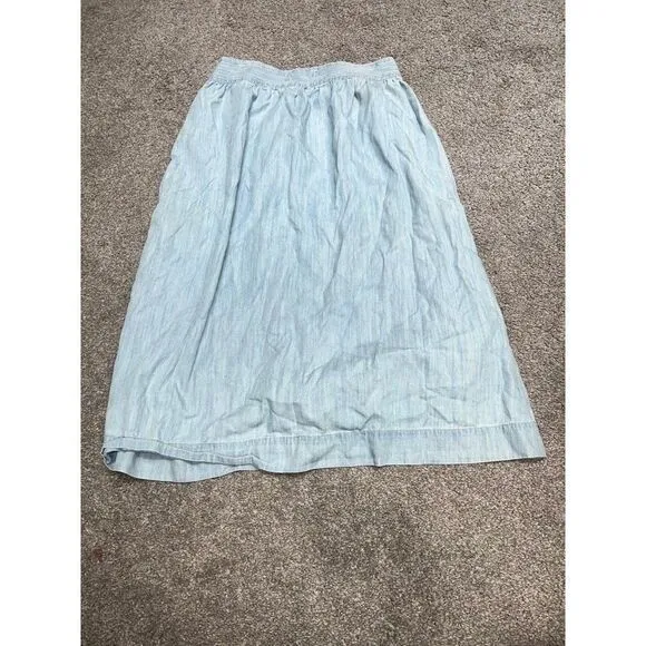 Madewell Indigo High Waisted Sidebutton Denim Skirt Size‎ 6