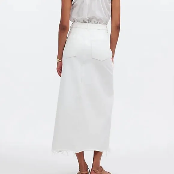 Madewell The Rilee Denim Midi Skirt Size 23
