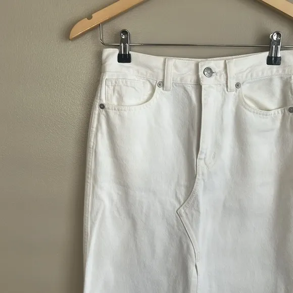 Madewell The Rilee Denim Midi Skirt Size 23
