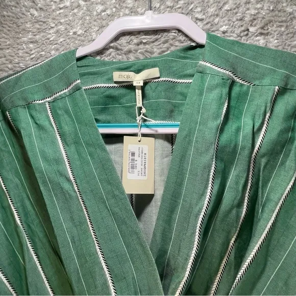 Maje Striped Jumper  Acetate Viscose Size 34 Combination Shirt Rayure NWT 340