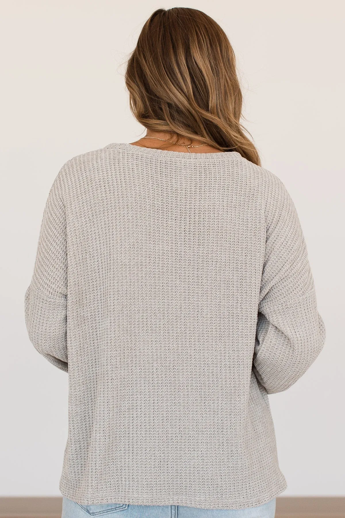 Make Your Move Knit Sweater- Grey