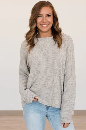 Make Your Move Knit Sweater- Grey