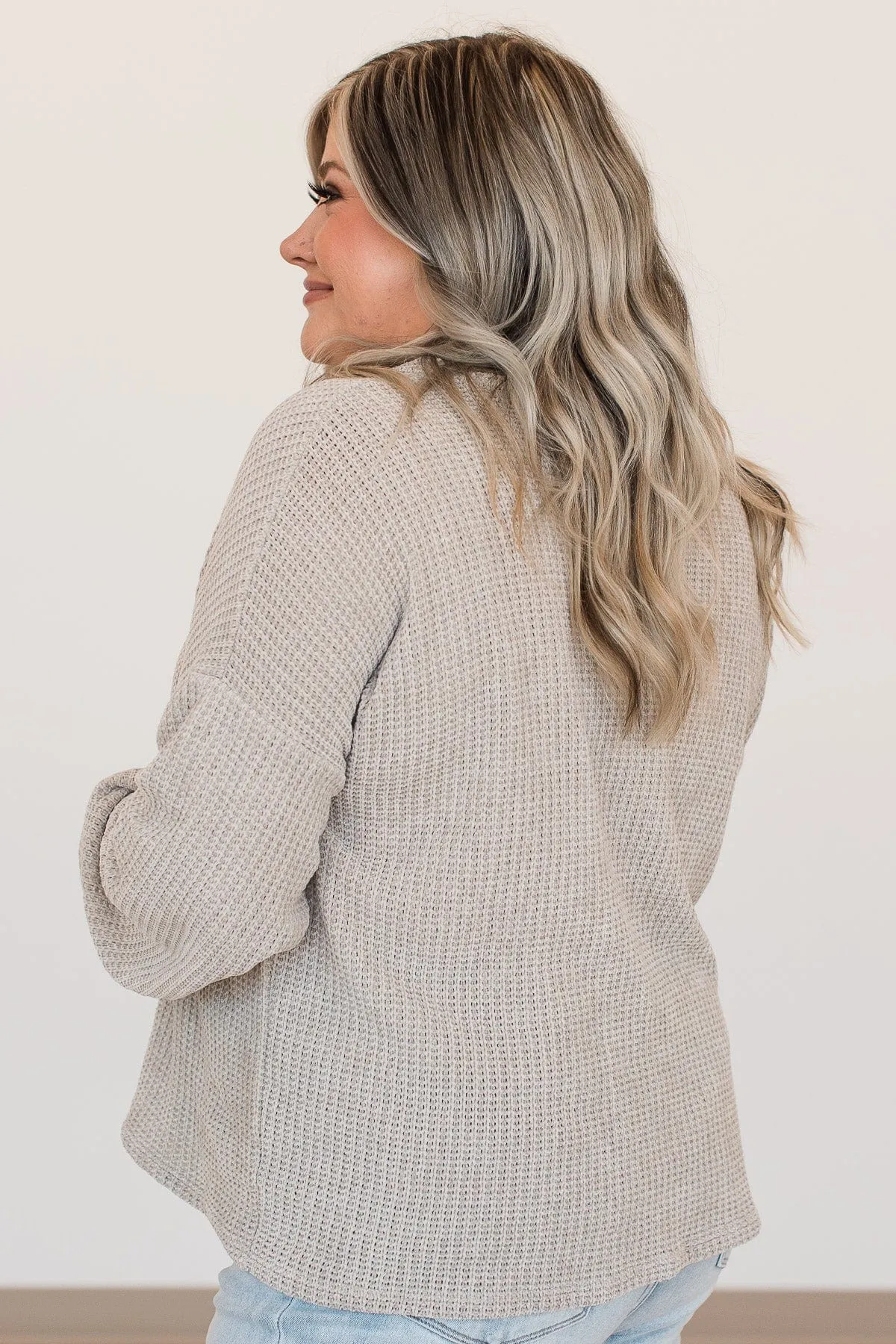 Make Your Move Knit Sweater- Grey