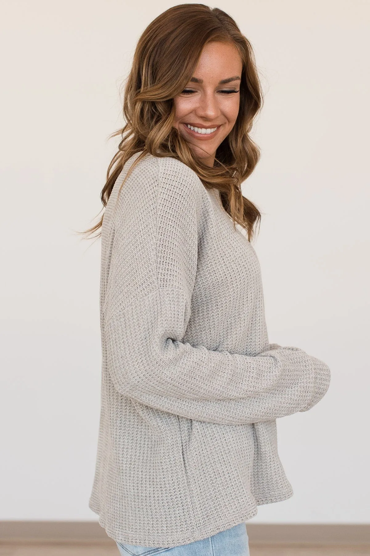 Make Your Move Knit Sweater- Grey