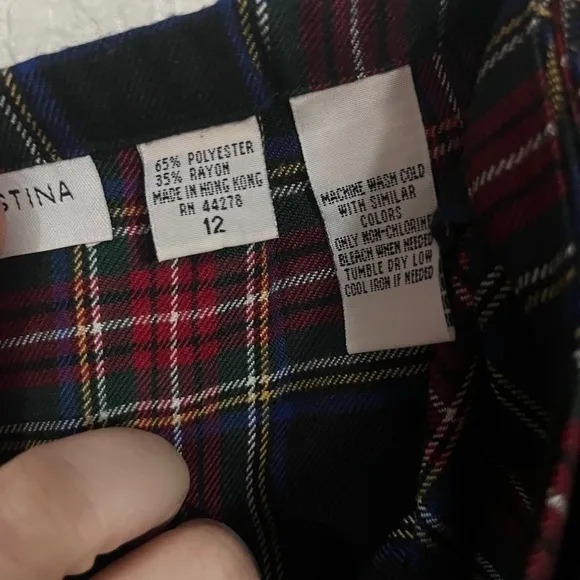 Marisa Christina Vintage Tartan Skirt Size 12
