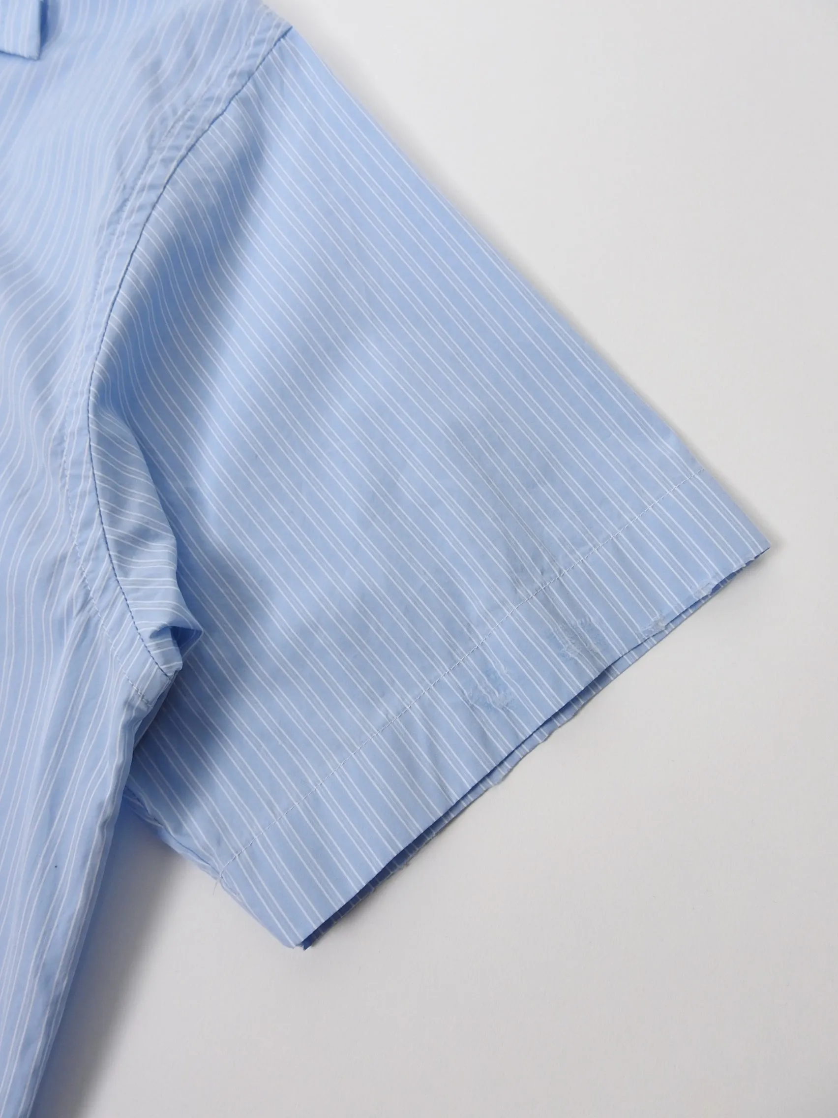 Marni Blue Distressed Striped Shirt Size 48