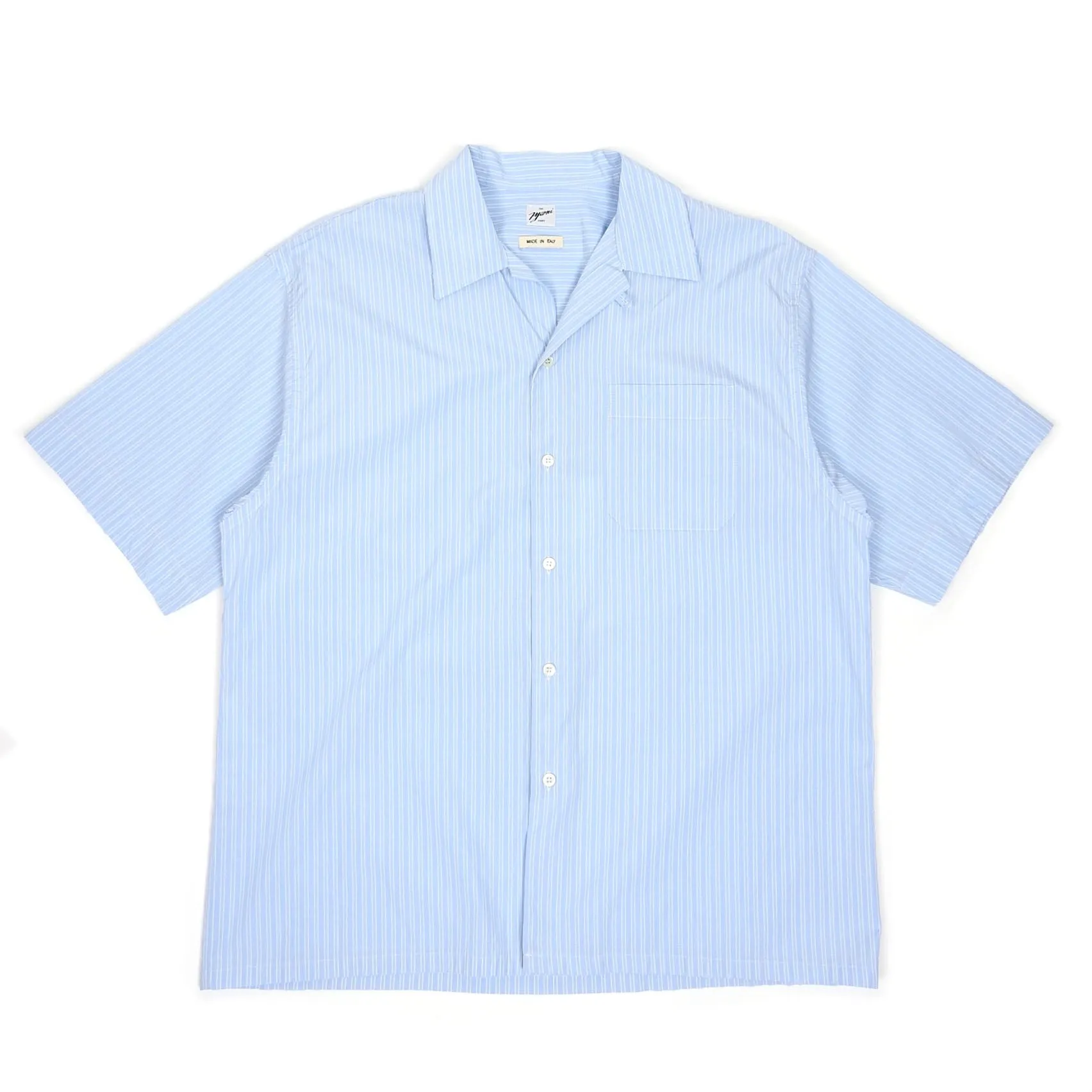 Marni Blue Distressed Striped Shirt Size 48