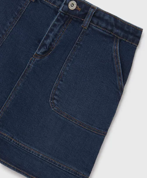 Mayoral Dark Denim Jean Skirt