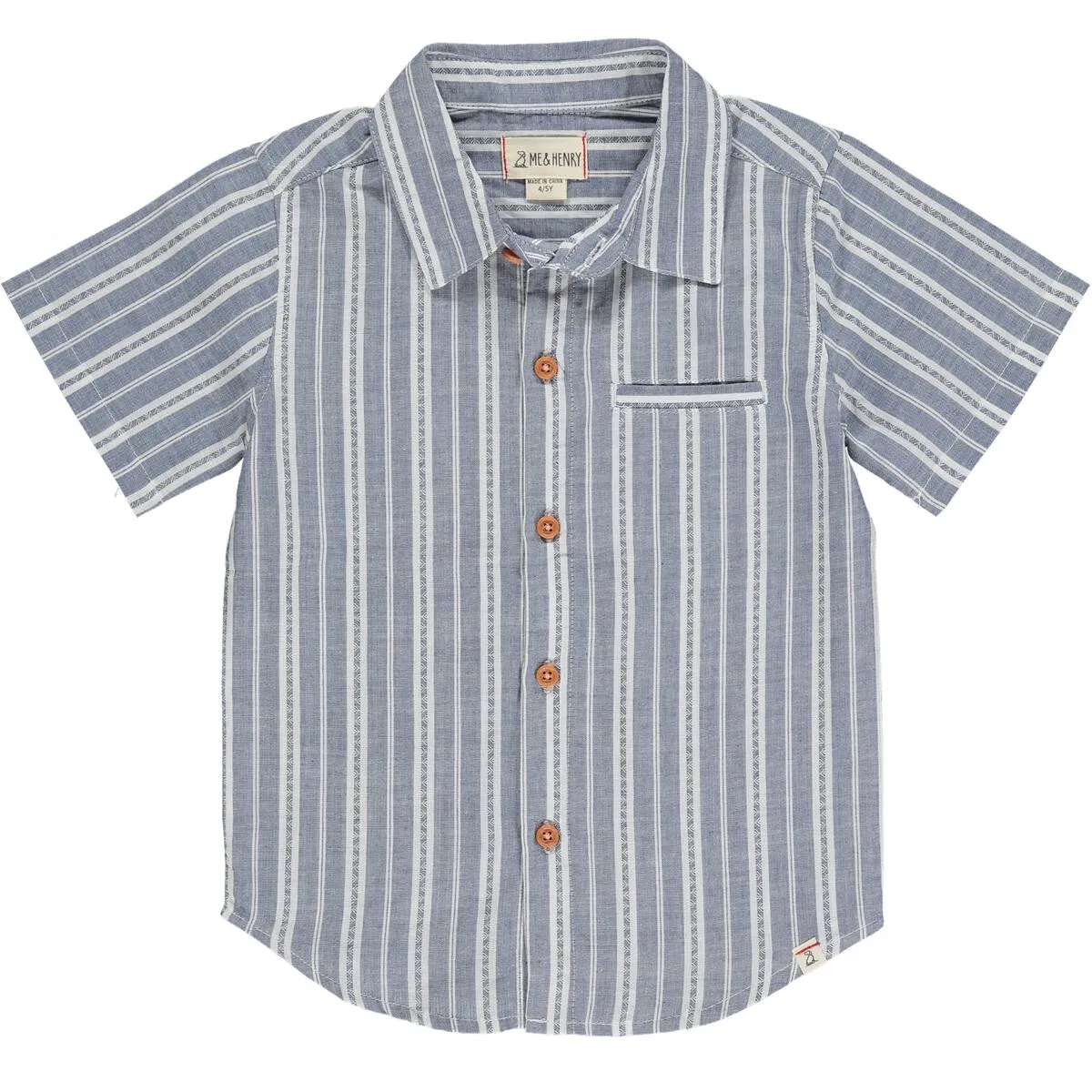 Me & Henry Blue/White Striped Woven Newport Shirt