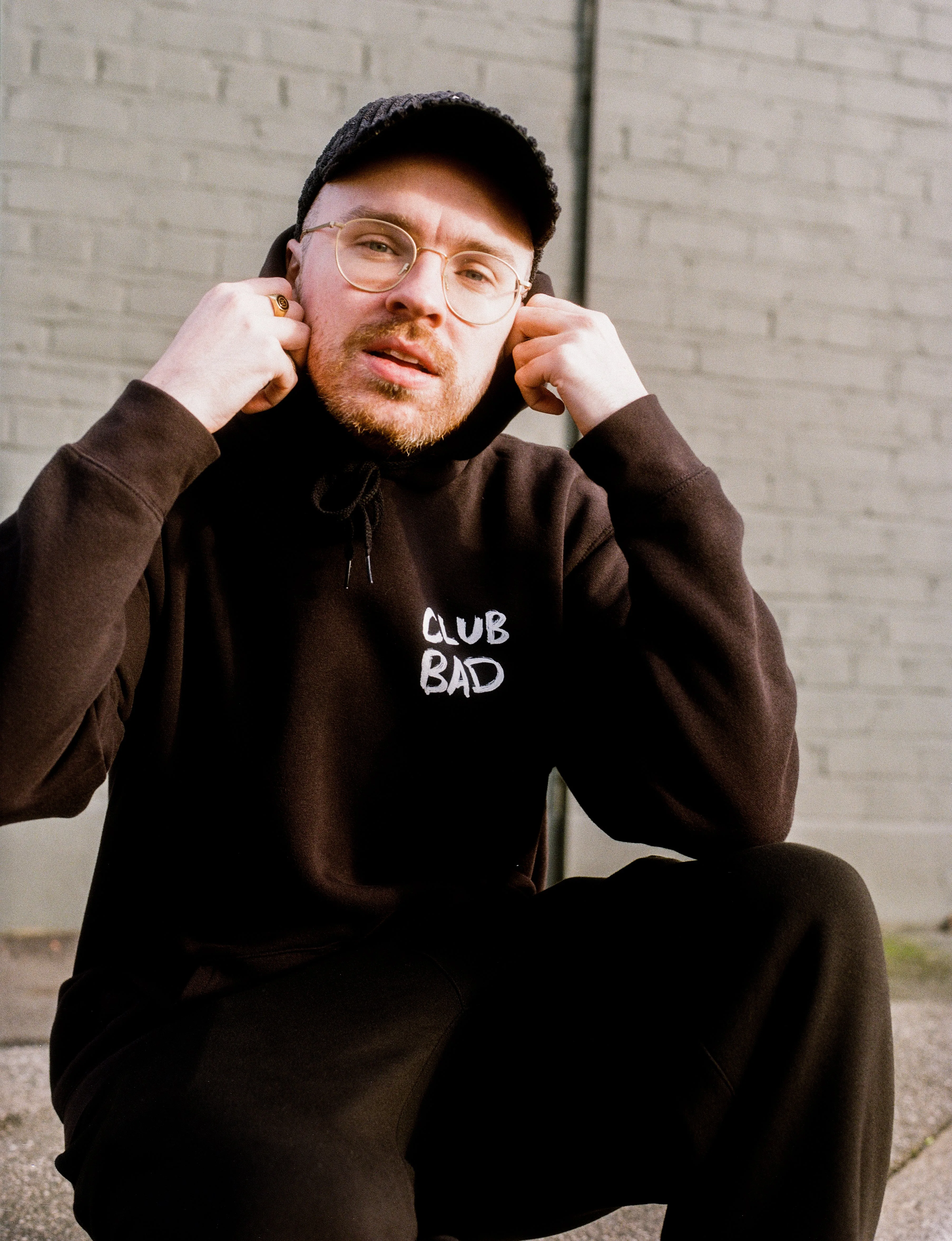 Melé X Club Bad 'Crossed Legs' Hoodie - Black