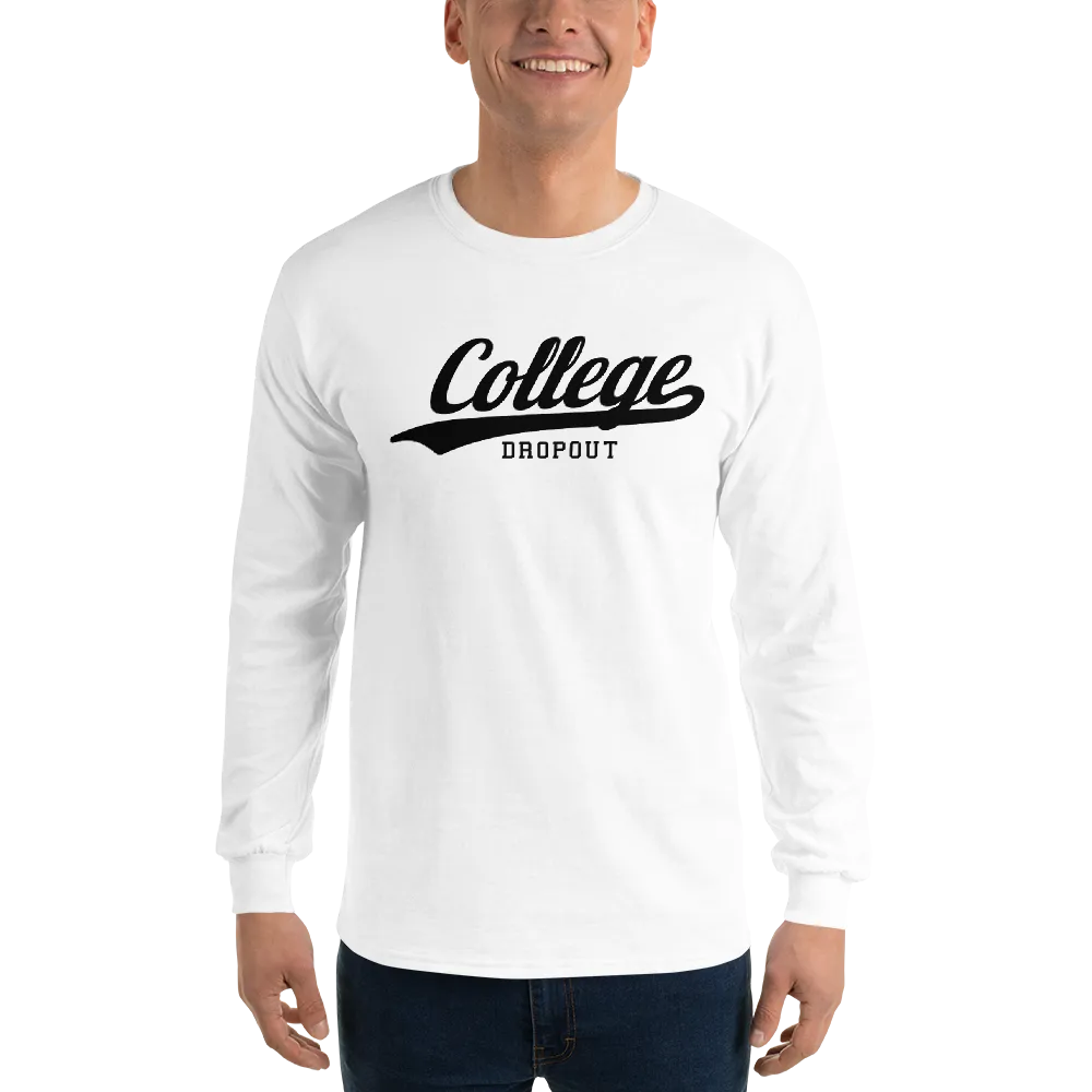 Men’s Long Sleeve Dropout Shirt (Black logo)