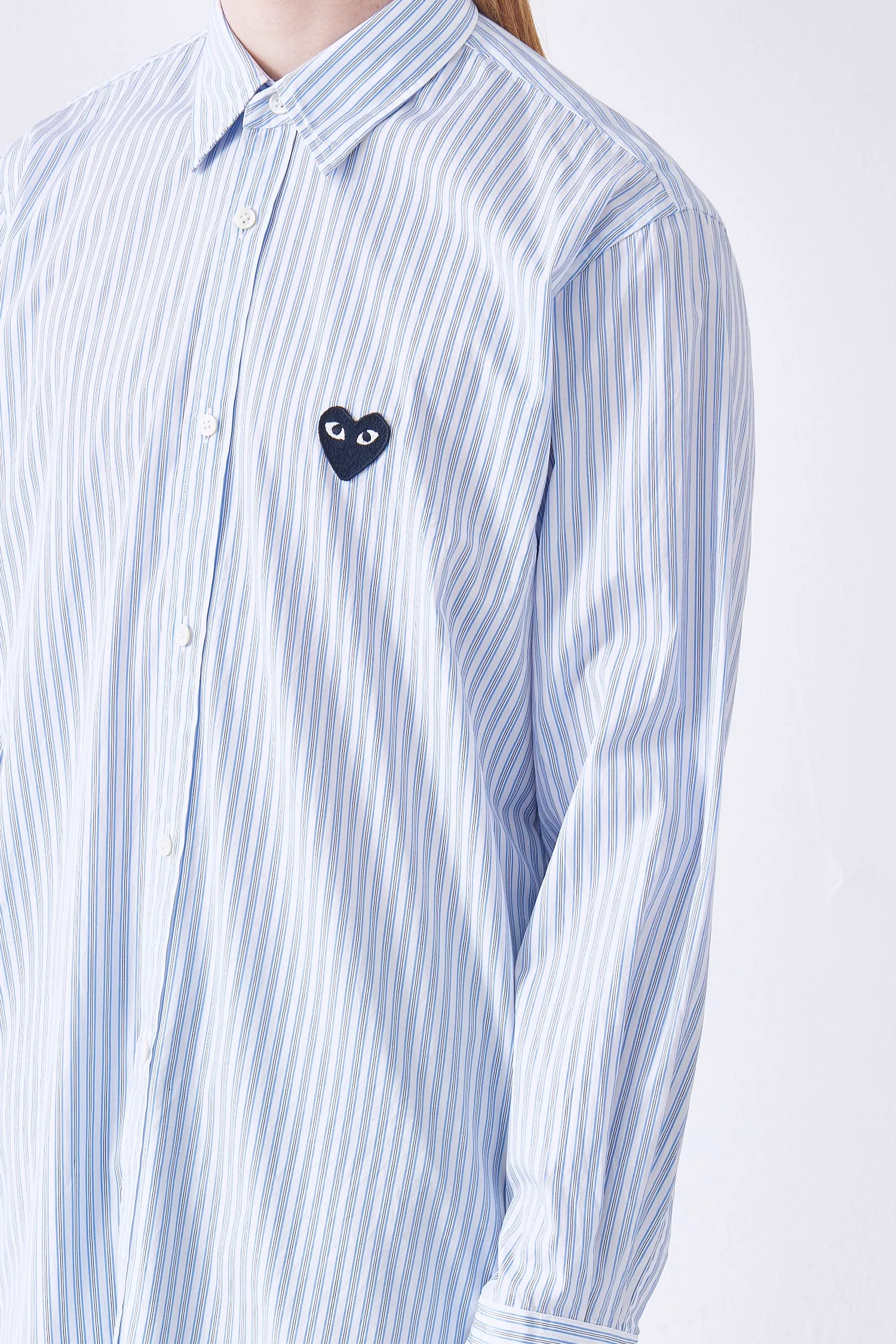 Mens Striped Shirt Black Heart