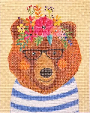 MIAC-PL-09 Bear in Striped Shirt w/ Glasses