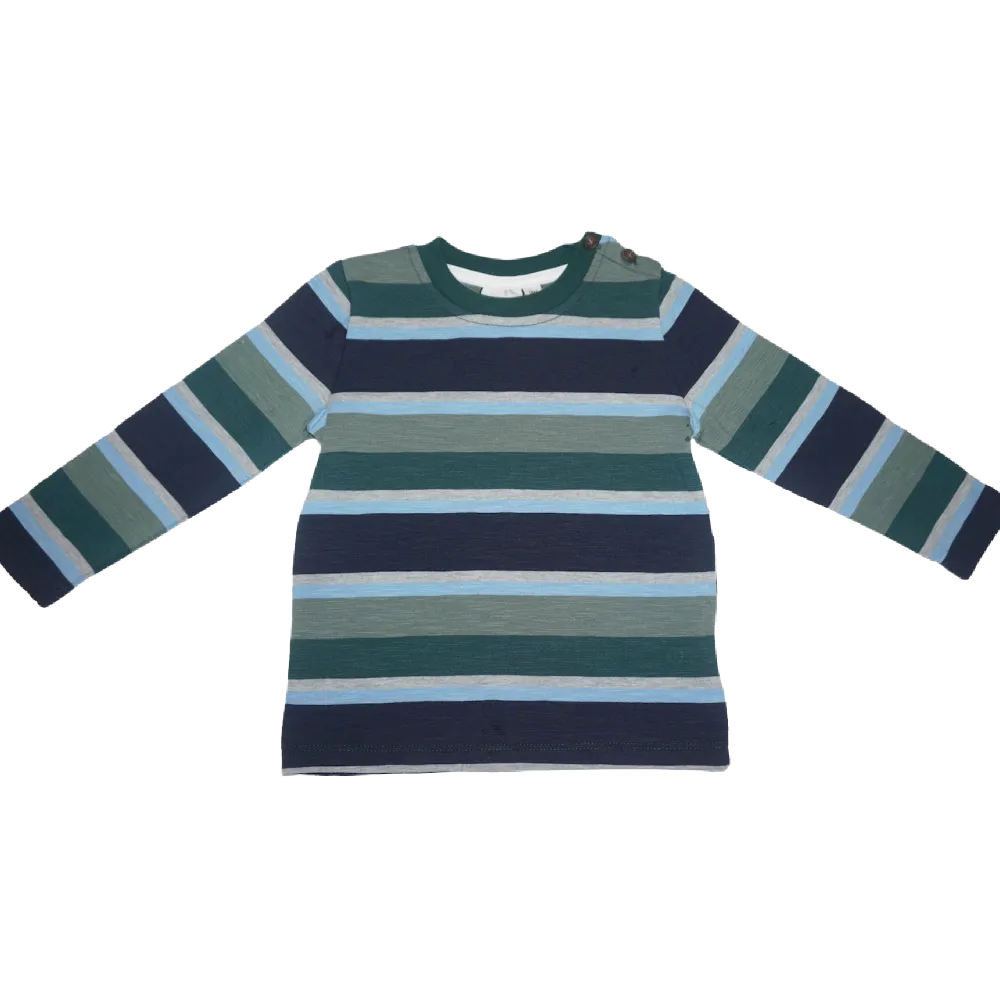 MID Long Sleeved Shirt - Navy Stripe