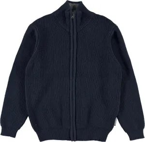 Molo- Boyd Zip Sweater- Dark Navy