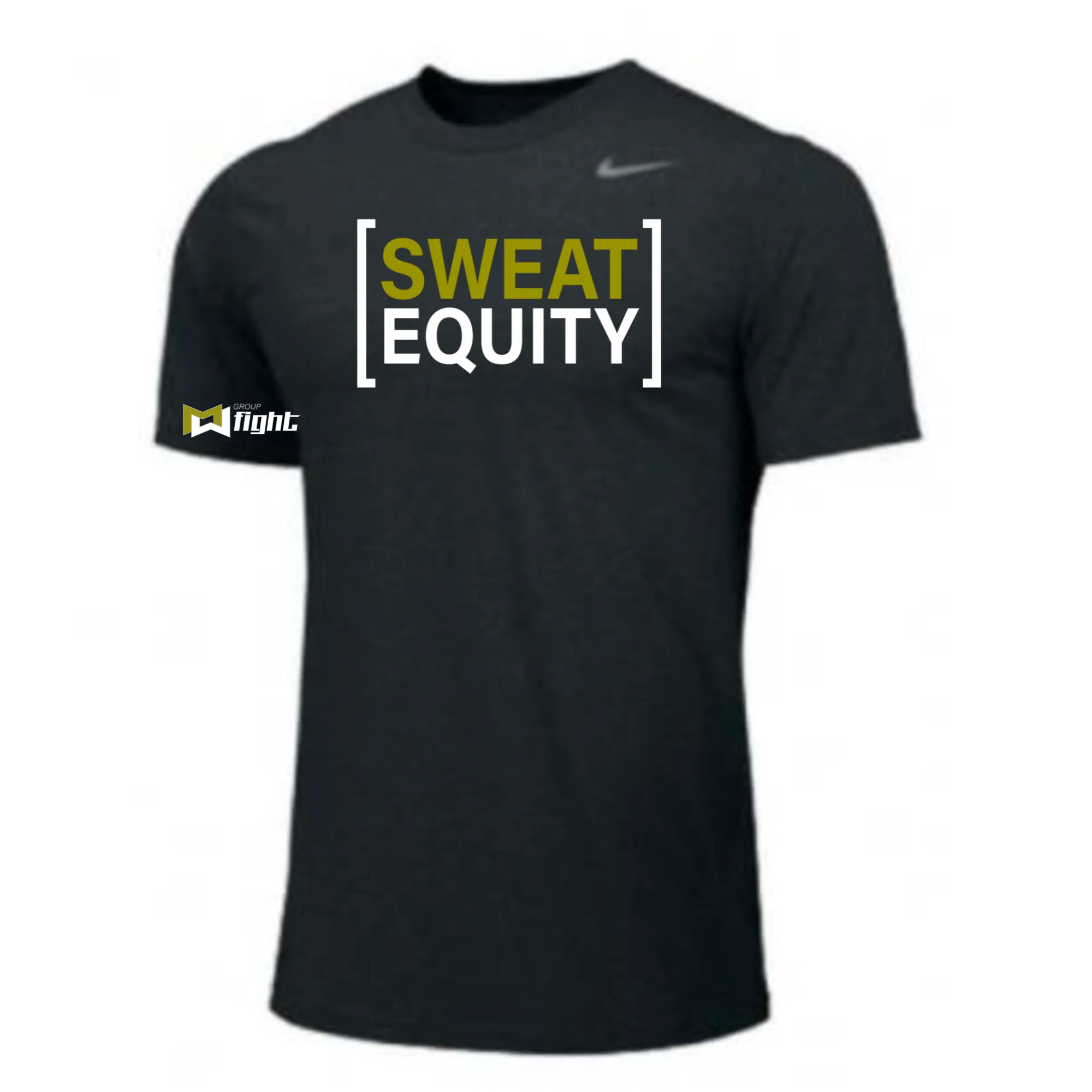 MOSSA Nike Men's Legend Short Sleeve T-Shirt (black) - Fight Sweat Equity Logo