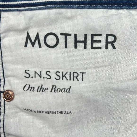 Mother Denim S.N.S Striped Jean On The Road Mini Skirt Size 27