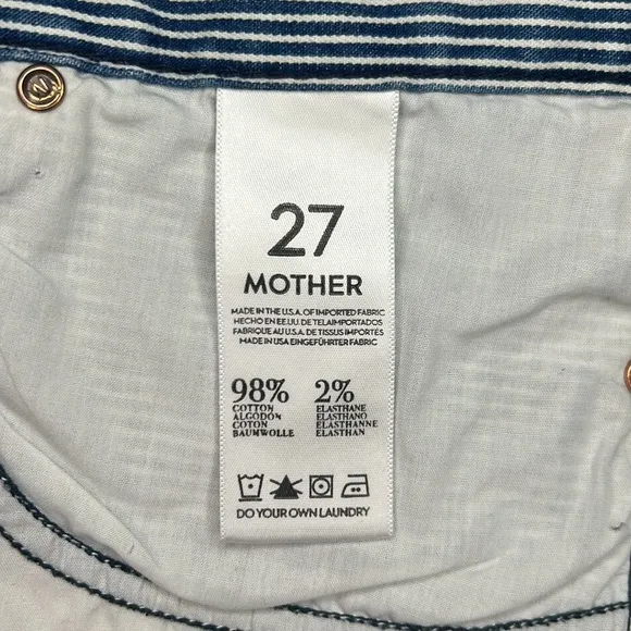 Mother Denim S.N.S Striped Jean On The Road Mini Skirt Size 27