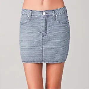 Mother Denim S.N.S Striped Jean On The Road Mini Skirt Size 27
