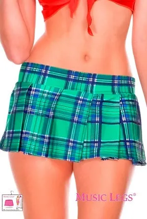 Music Legs Mini Plaid Skirt ML25074