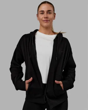 MVP Zip Through Hoodie - Black