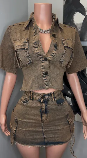 MY KIND OF CARGO SKIRT SET
