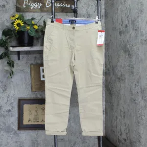 Nautica Jeans Womens Chino Ankle Pants 1784510 Khaki Brown 8