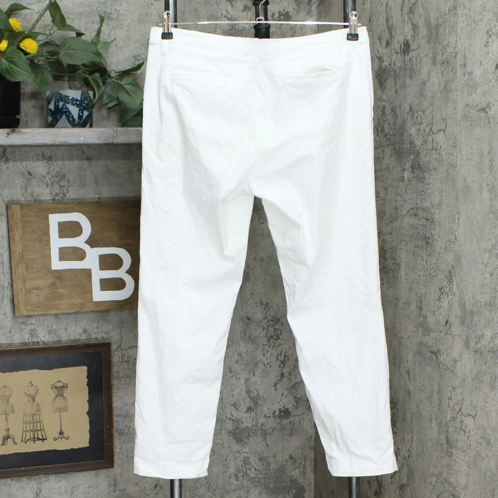 Nautica Women's Tencel Ankle Pants Ivory 8