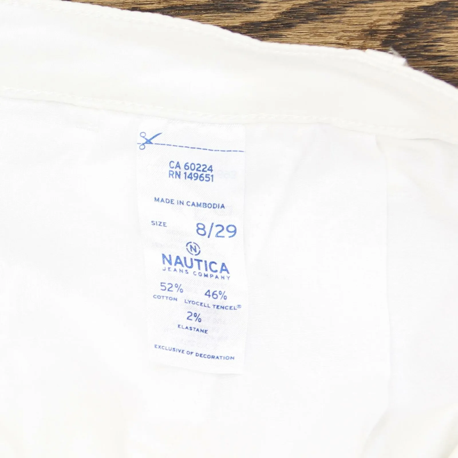 Nautica Women's Tencel Ankle Pants Ivory 8