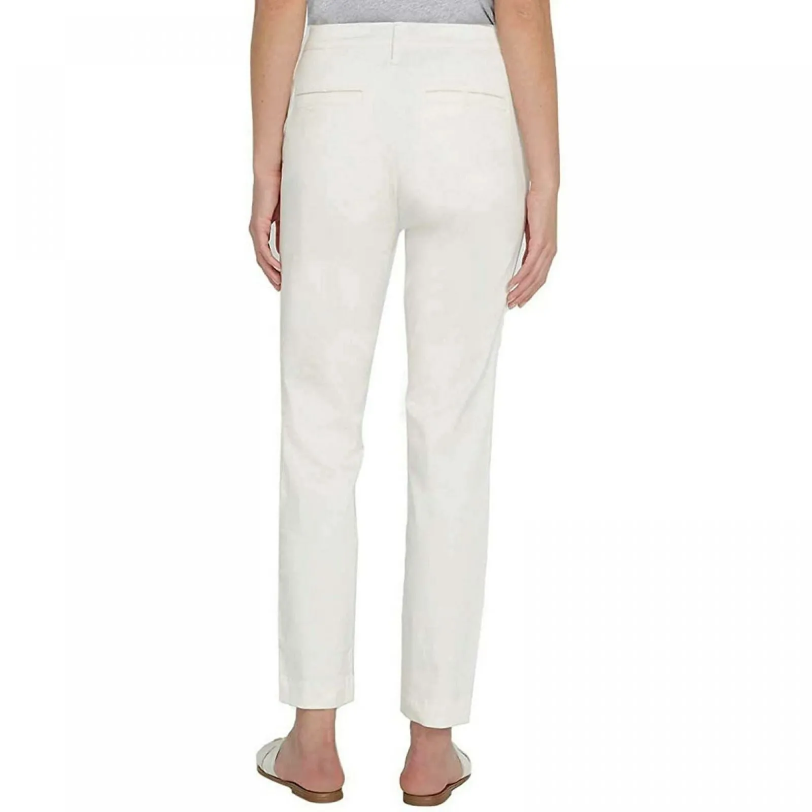 Nautica Women's Tencel Ankle Pants Ivory 8