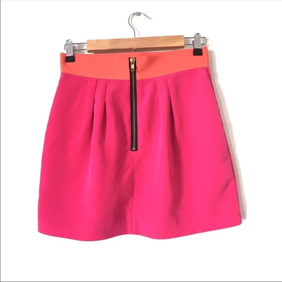 NAVEN silk color block mini skirt size 4
