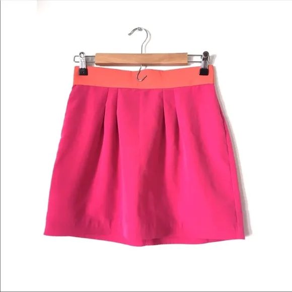 NAVEN silk color block mini skirt size 4