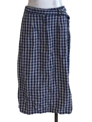 Navy Blue Tartan Skirt