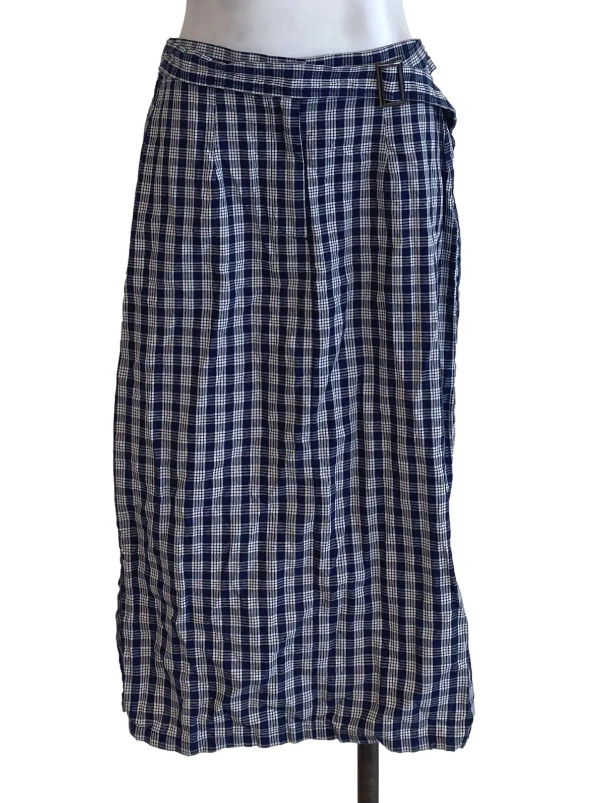 Navy Blue Tartan Skirt