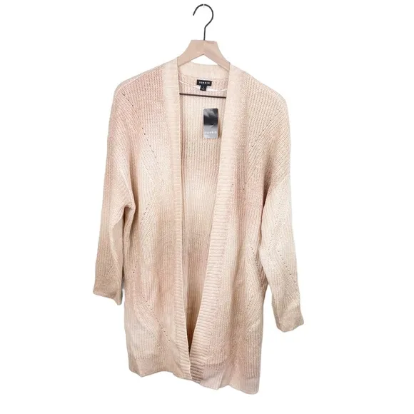 NEW Torrid Chunky Knit Cardigan Open Front Sweater in Butter Cream Plus Size 1X