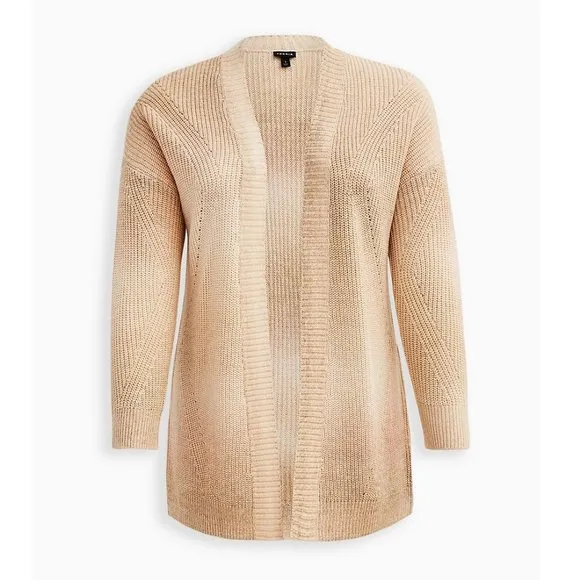 NEW Torrid Chunky Knit Cardigan Open Front Sweater in Butter Cream Plus Size 1X