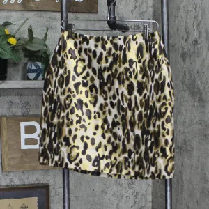 Nine West Womens Mini A-Line Skirt 165f7972f022c7 Black Animal Multi S