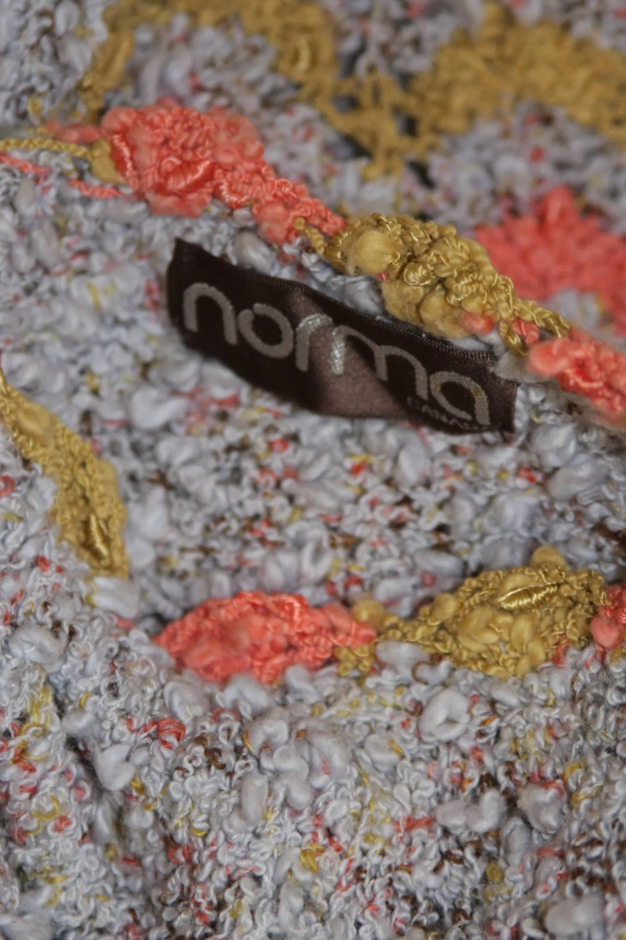 NORMA CANADA Handmade Knit Sweater with Snakeskin Inserts