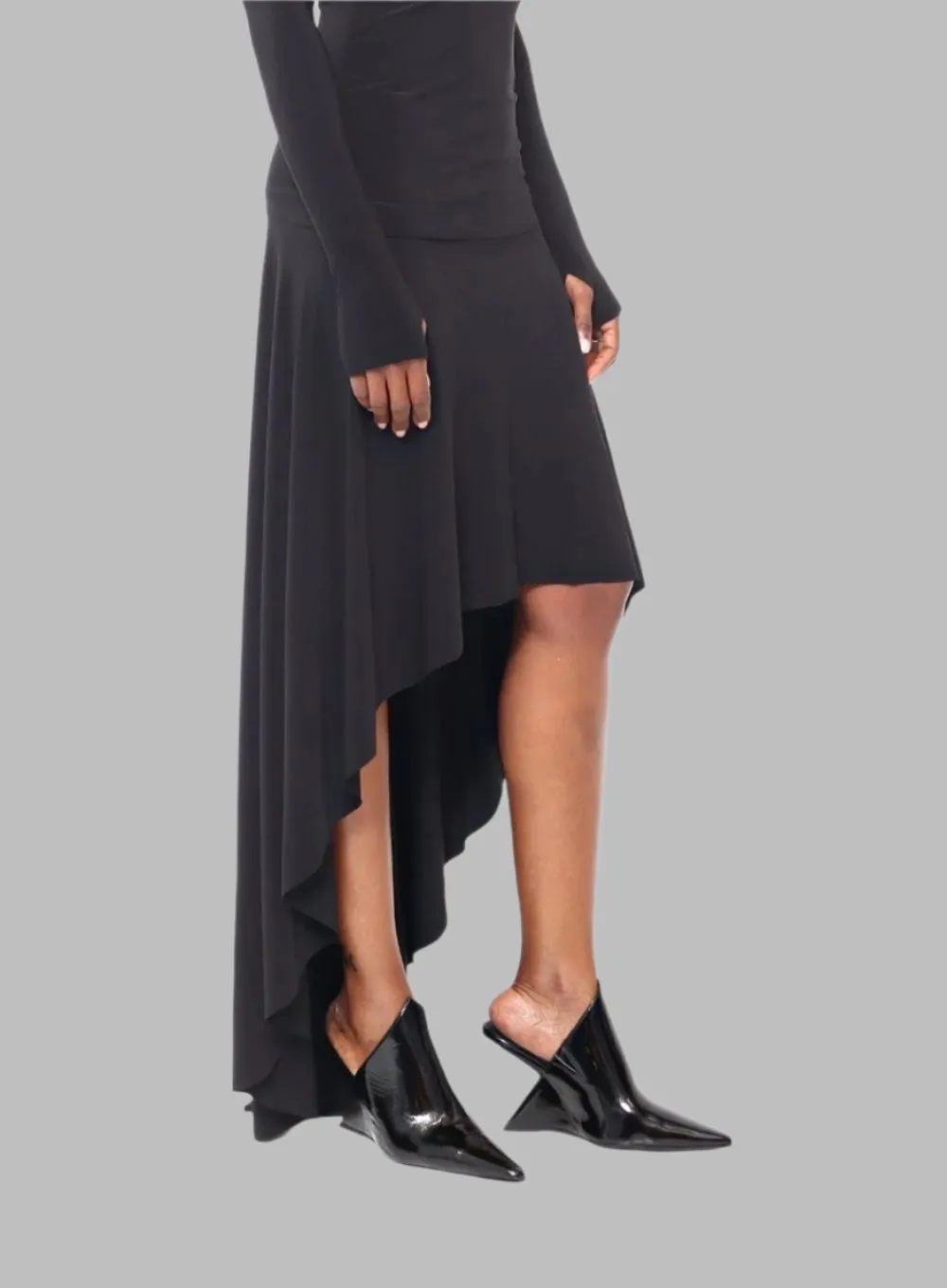 NORMA KAMALI | High-Low Skirt