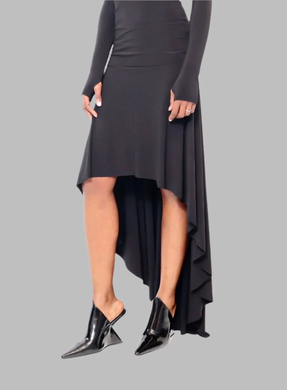 NORMA KAMALI | High-Low Skirt