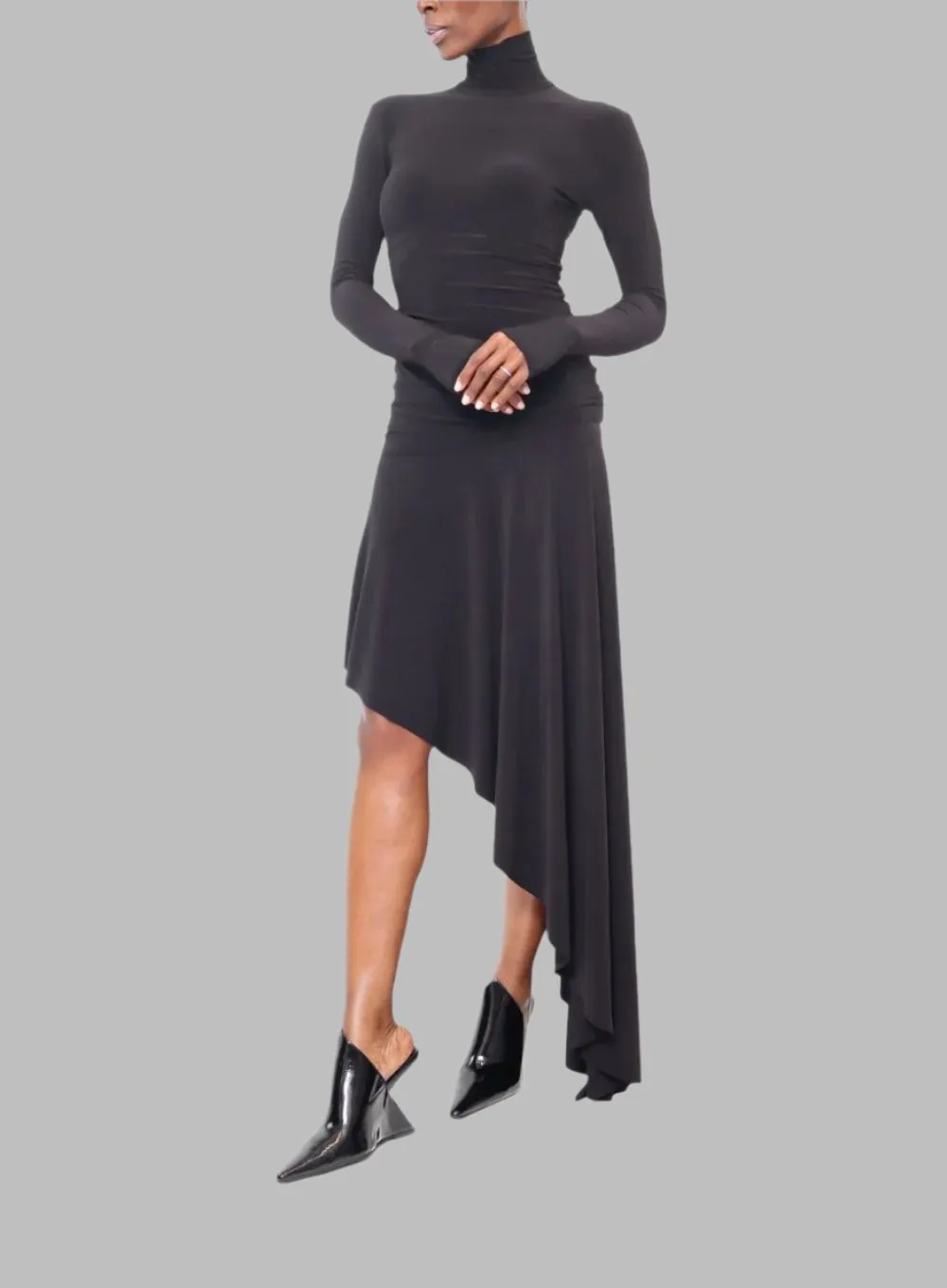 NORMA KAMALI | High-Low Skirt