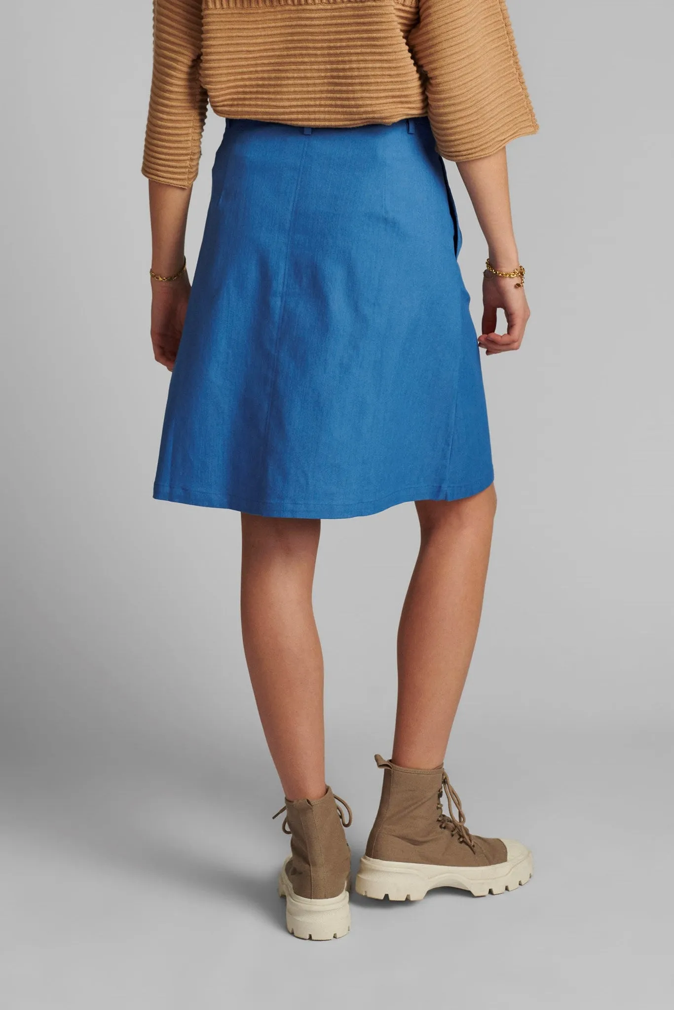 NUCATHLEEN SKIRT - Medium Blue Denim