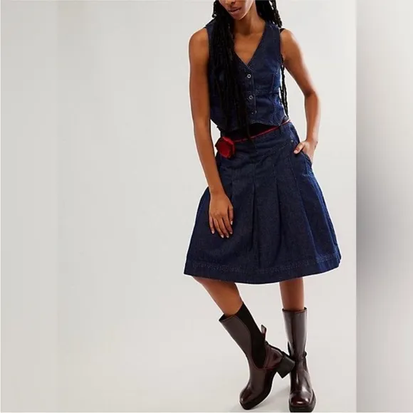 Nwot Free People Scout Denim Set