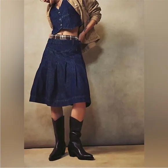 Nwot Free People Scout Denim Set
