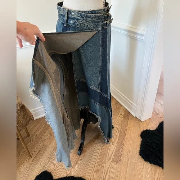 NWOT Free People sz 27 denim skirt