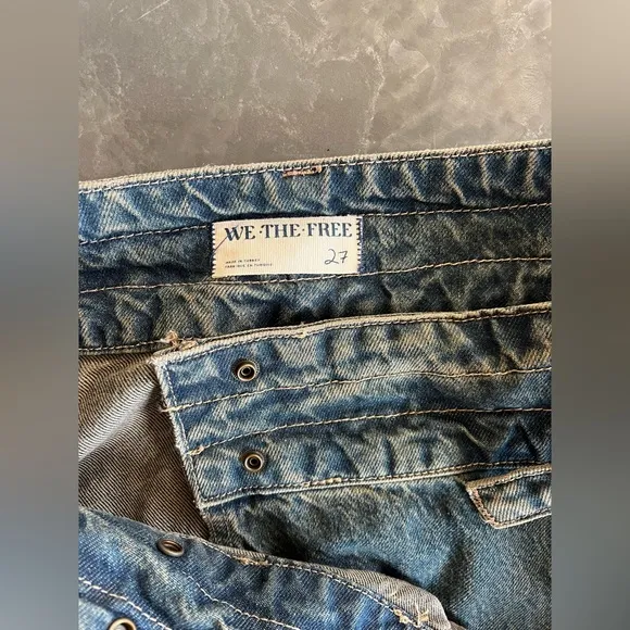 NWOT Free People sz 27 denim skirt