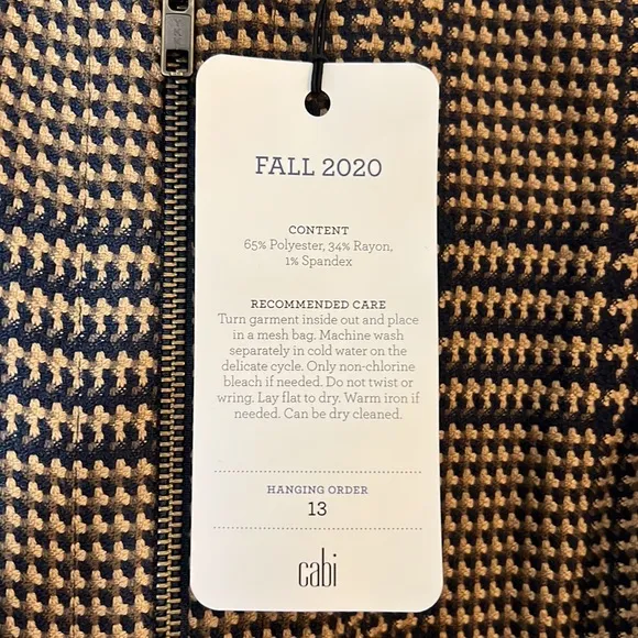 NWT CAbi - Flounce Jacket fall 2020 style 3902 classic tartan work career job