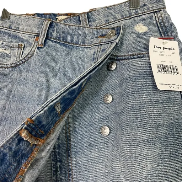 NWT Free People Parker Denim Wrap Skirt